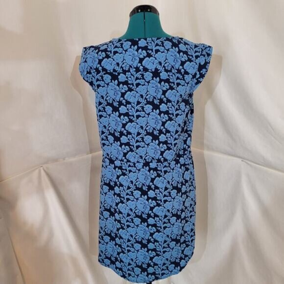 Cabi Java Blue Floral Drawstring Dress - Size Small - Picture 5 of 10